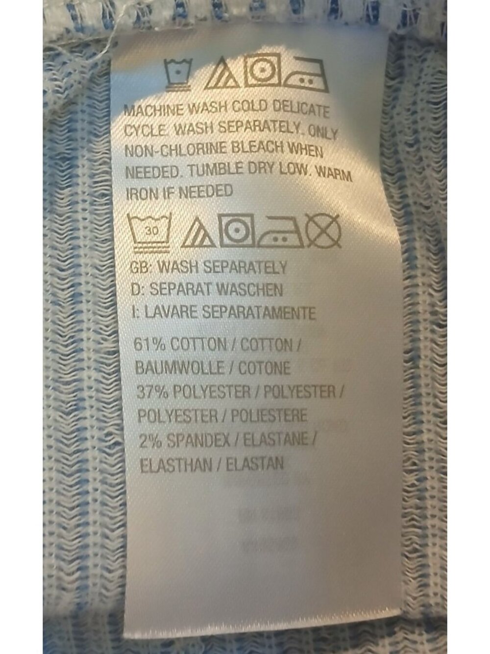 Denim & Co Womens XS Shorts Blue & White Elastic Waist Pockets Casual #I-1 - Picture 4 of 9